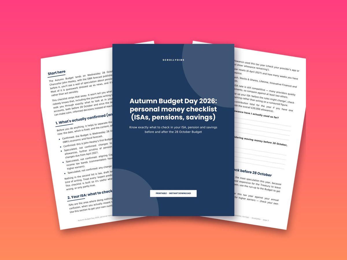 Autumn Budget Day 2026: personal money checklist (ISAs, pensions, savings)