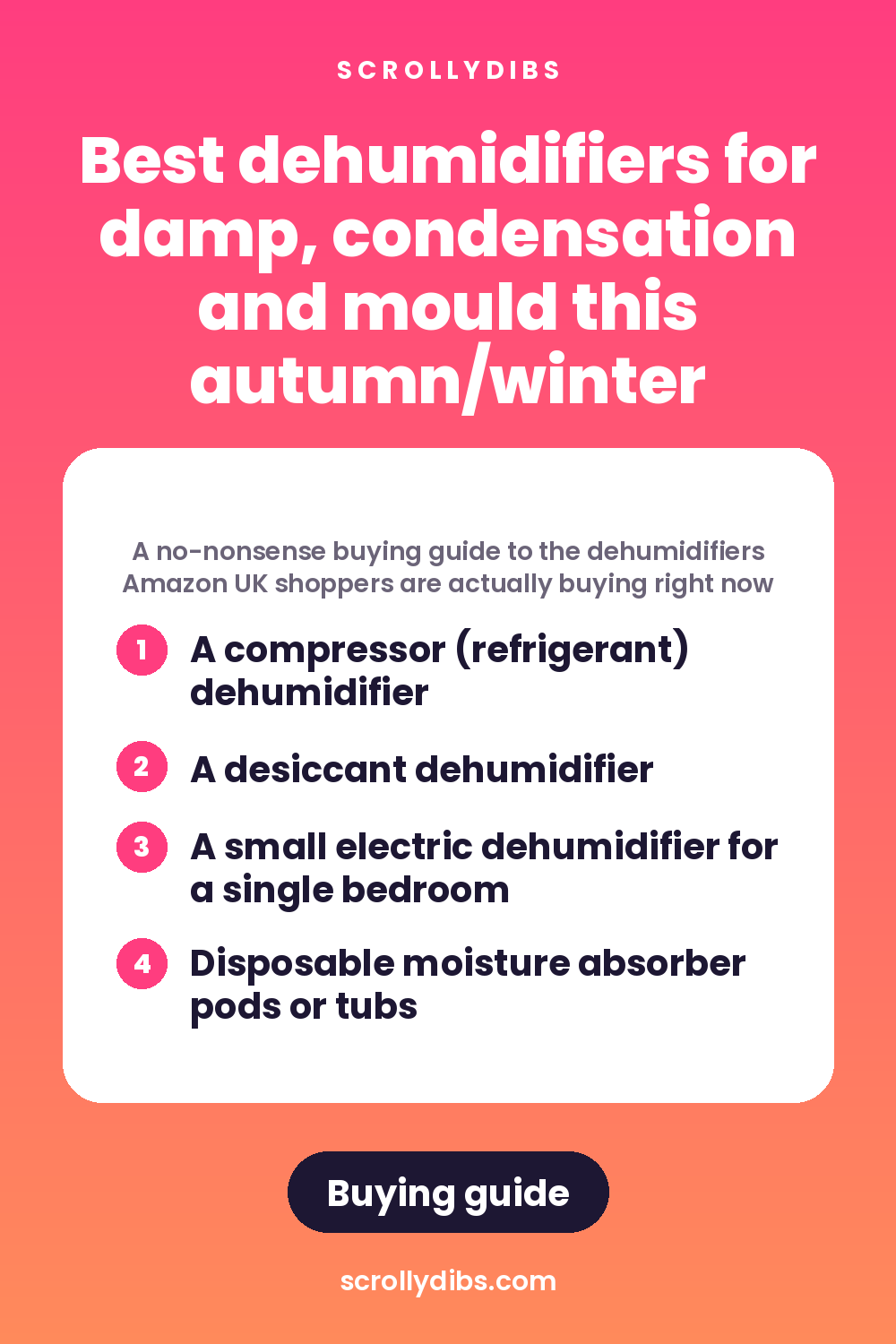 Best dehumidifiers for damp, condensation and mould this autumn/winter