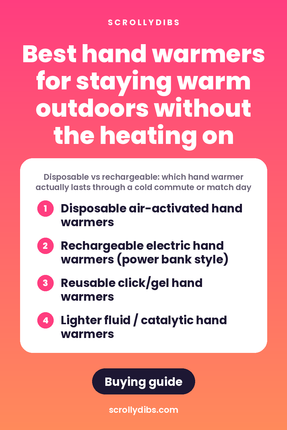 Best hand warmers for staying warm outdoors without the heating on