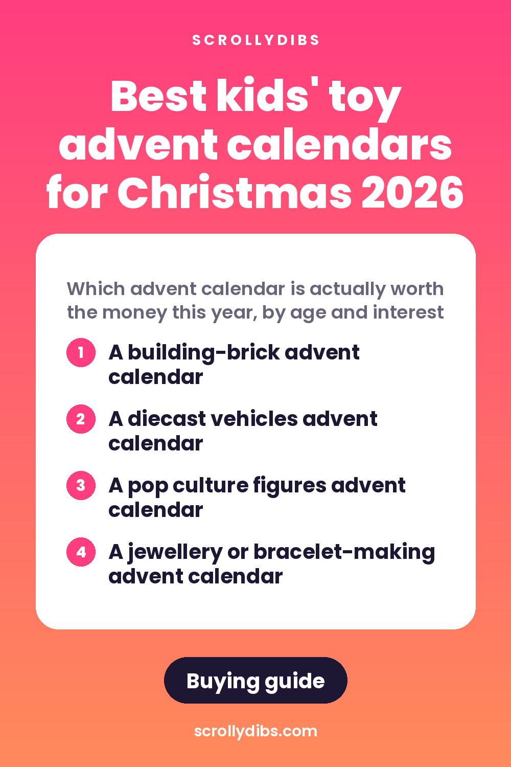Best kids' toy advent calendars for Christmas 2026
