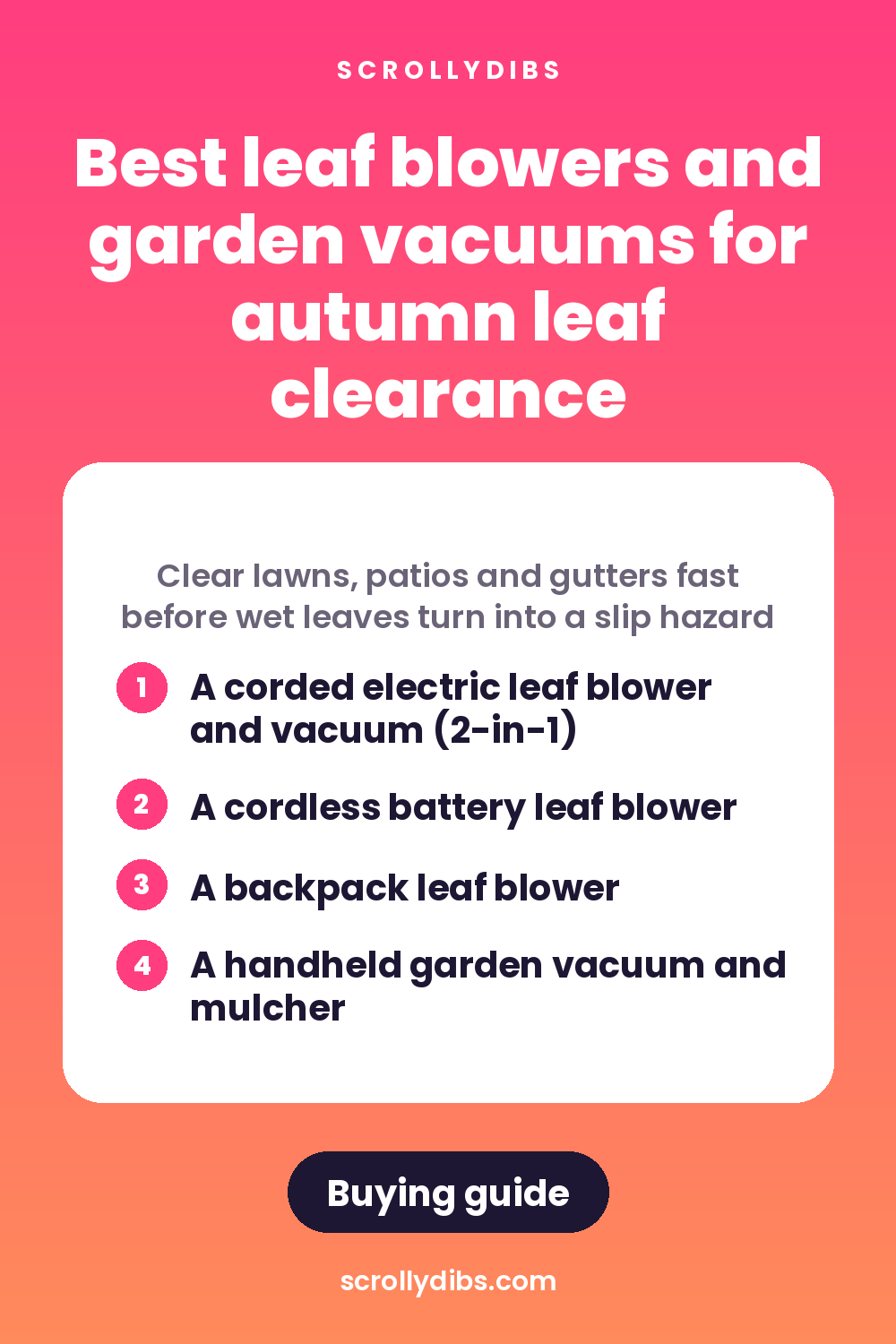 Best leaf blowers and garden vacuums for autumn leaf clearance