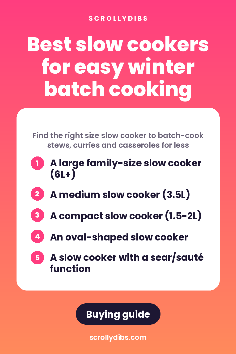 Best slow cookers for easy winter batch cooking