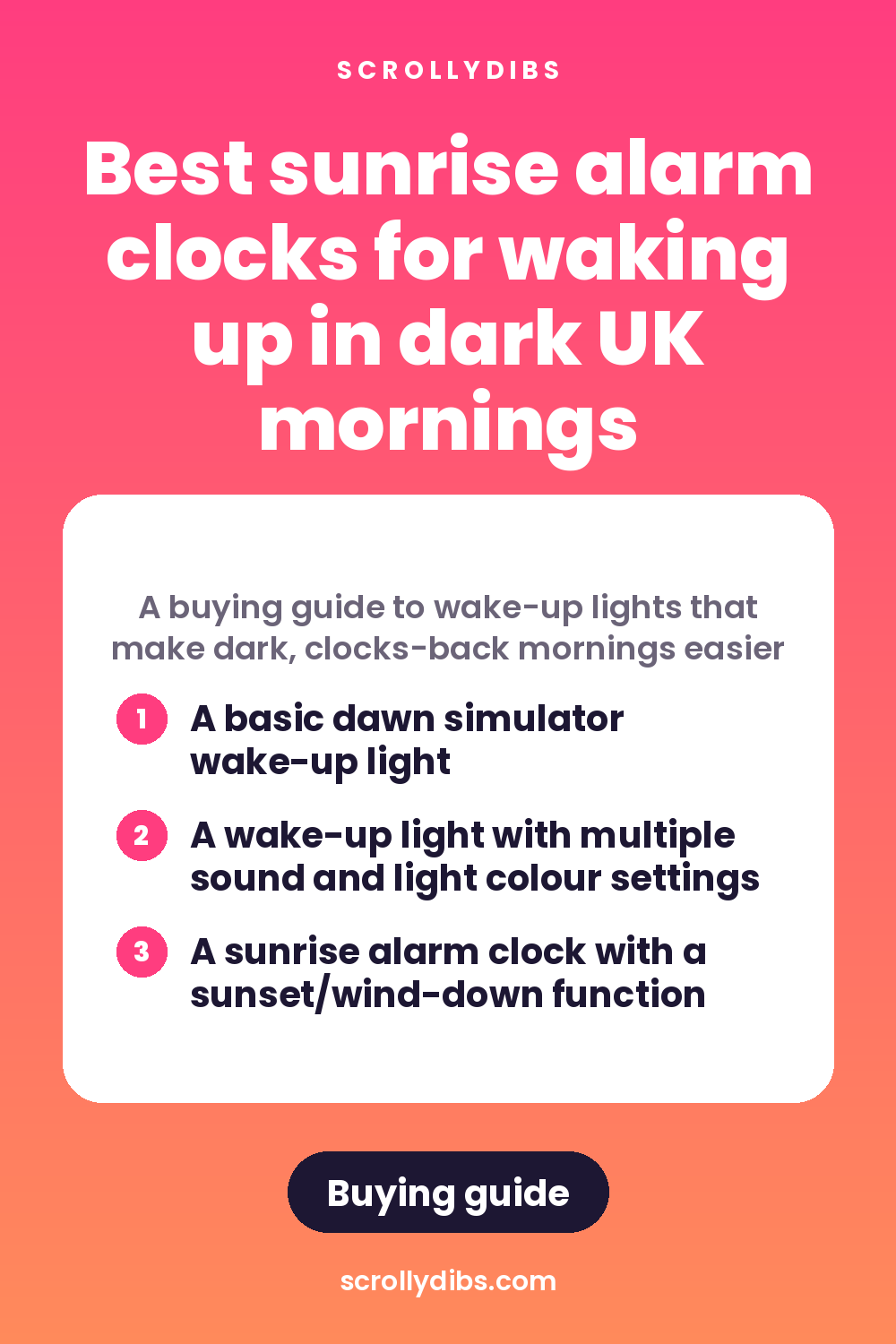 Best sunrise alarm clocks for waking up in dark UK mornings