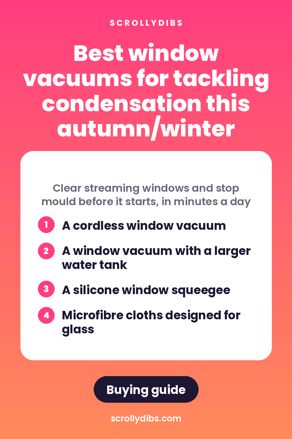 Best window vacuums for tackling condensation this autumn/winter