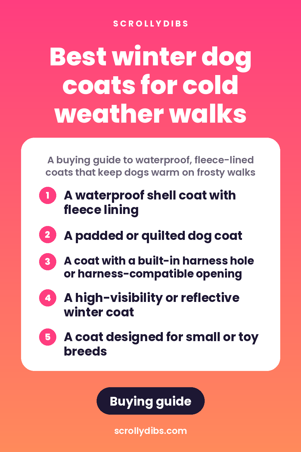 Best winter dog coats for cold weather walks