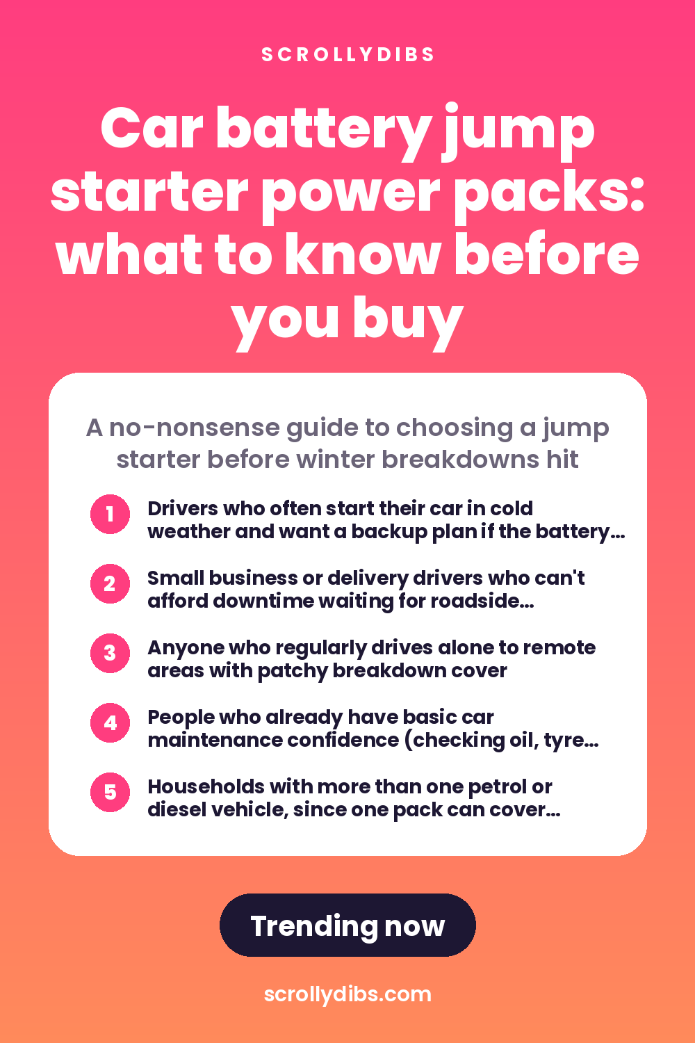 Car battery jump starter power packs: what to know before you buy