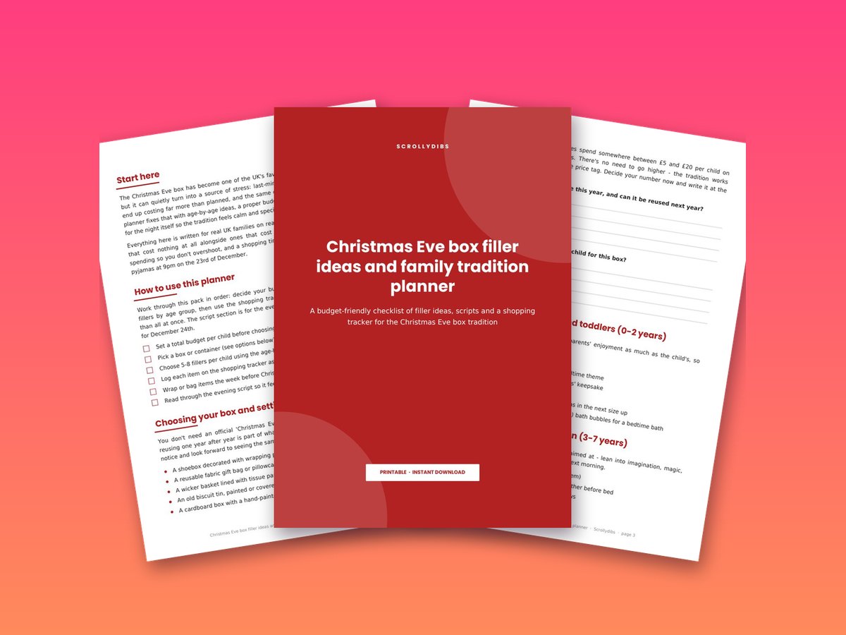 Christmas Eve box filler ideas and family tradition planner