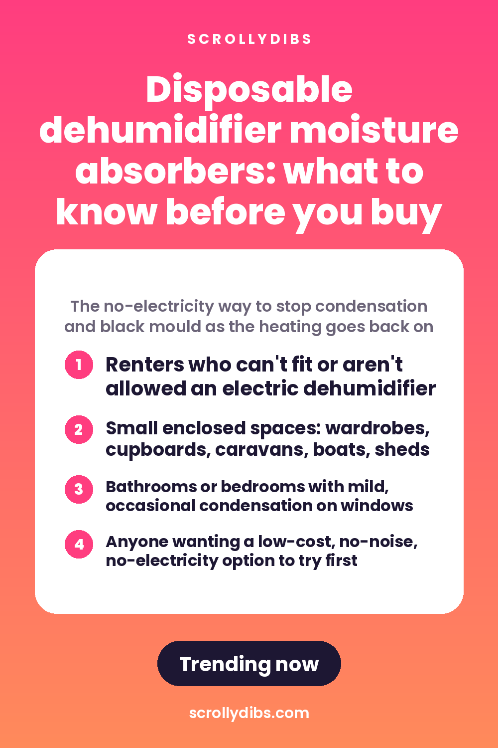 Disposable dehumidifier moisture absorbers: what to know before you buy