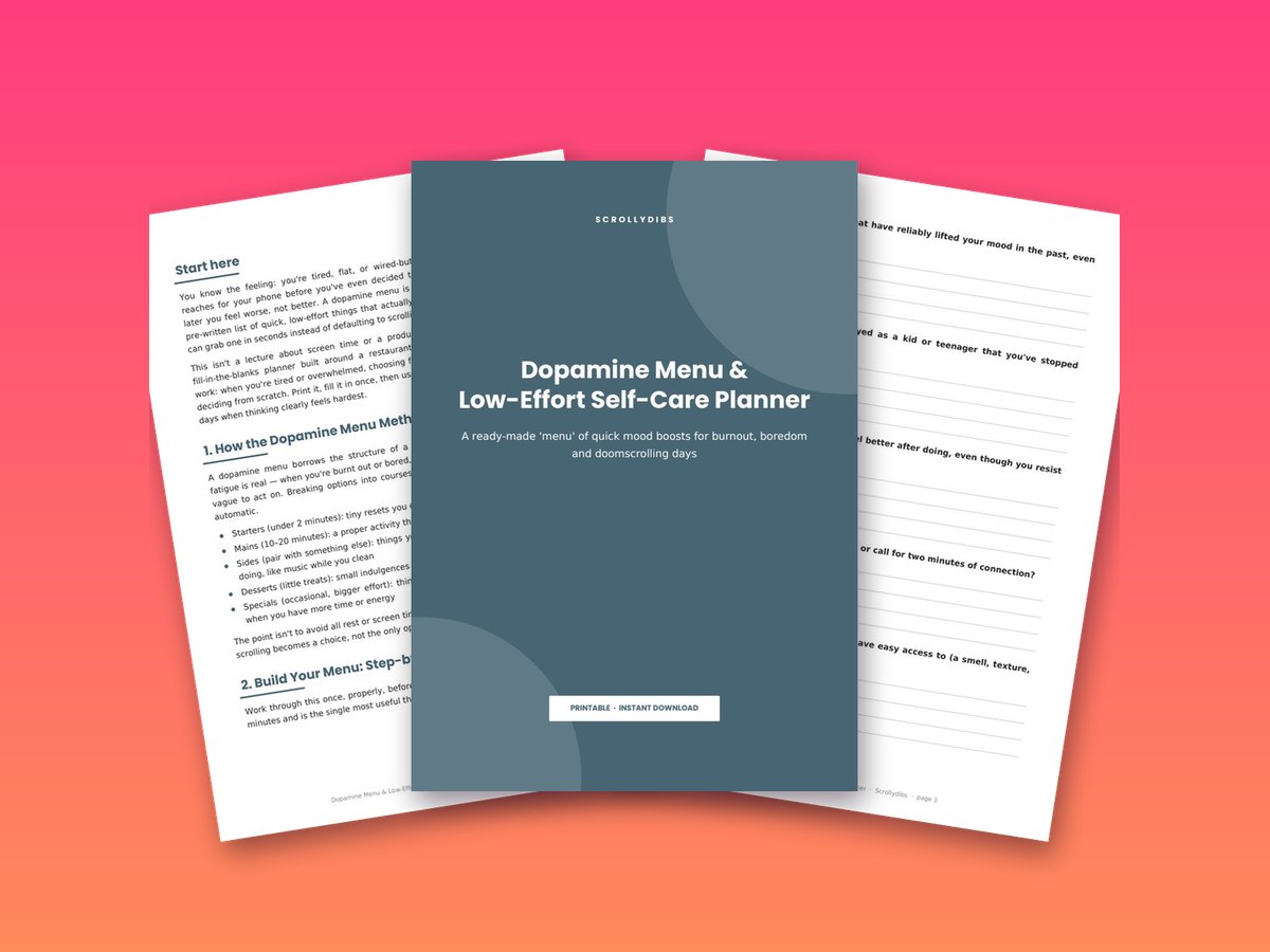 Dopamine Menu & Low-Effort Self-Care Planner