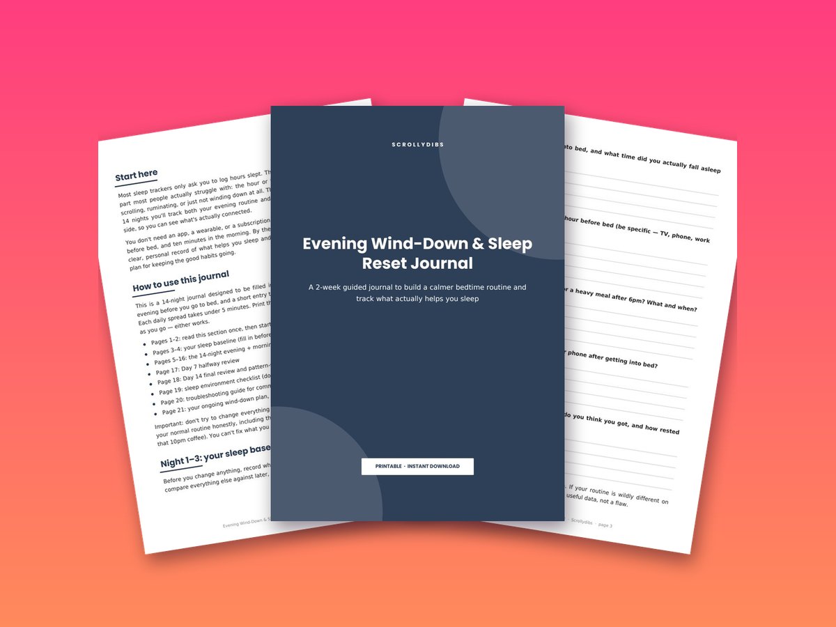 Evening Wind-Down & Sleep Reset Journal