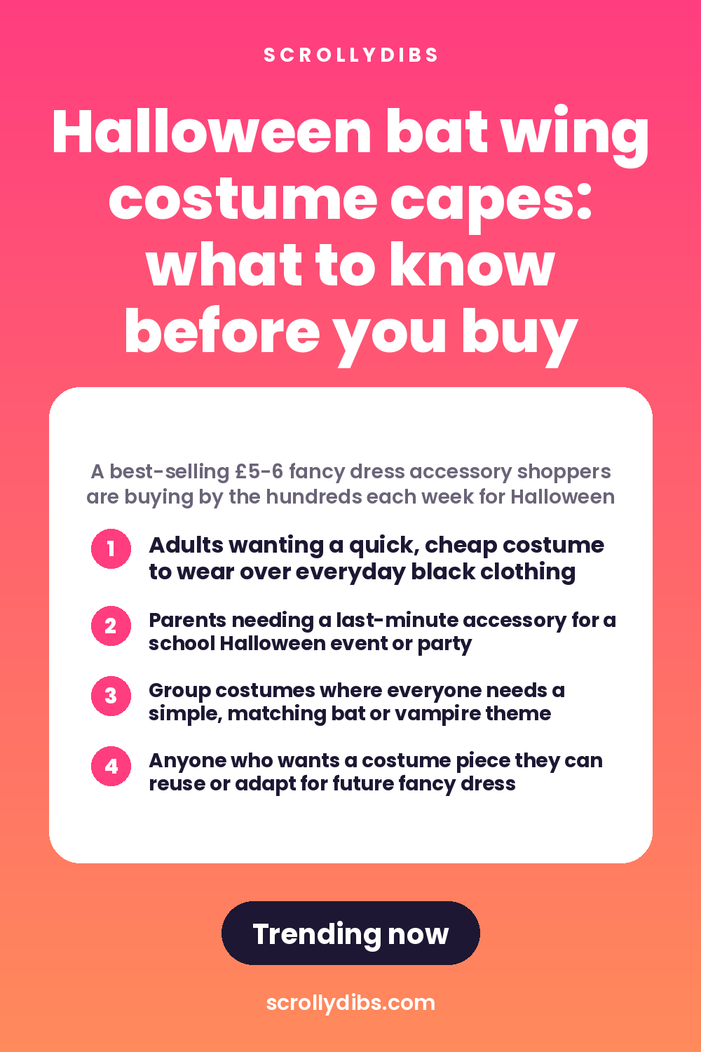 Halloween bat wing costume capes: what to know before you buy