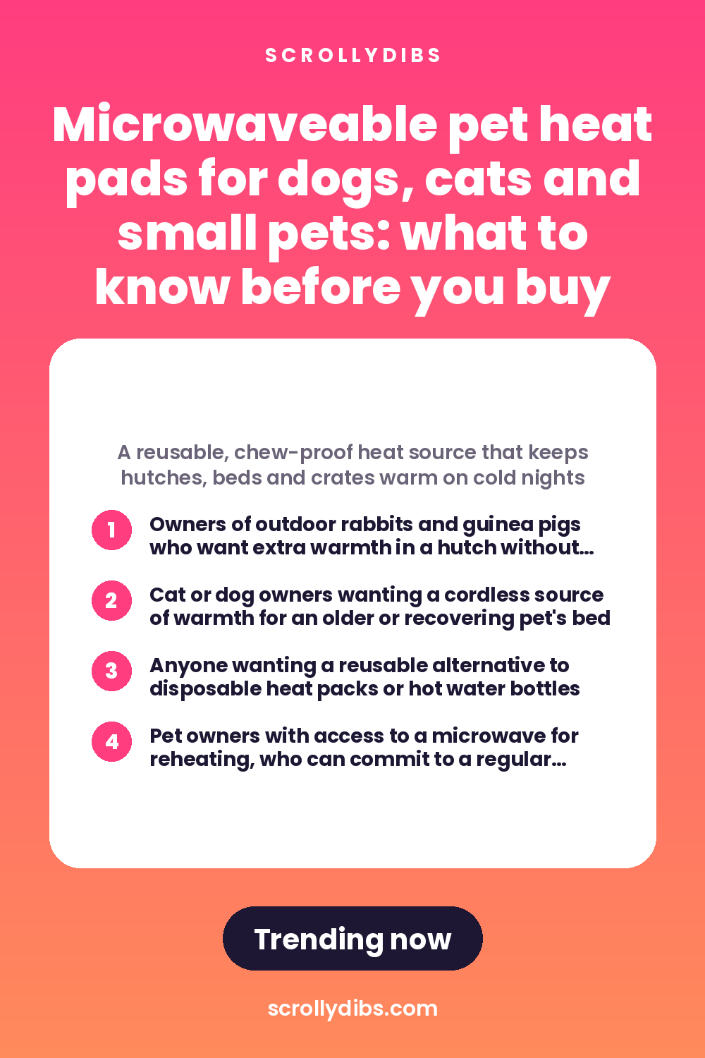 Microwaveable pet heat pads for dogs, cats and small pets: what to know before you buy